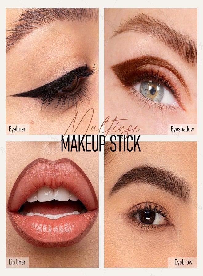 كيدا كحل جل من كيدا بلونين: أسود وبني، كريم كحل أسود طبيعي للنساء الأكبر سنًا، كحل مطفي للعين مع فرشاة، ظلال عيون دخانية مقاومة للماء والتلطخ، قلم مكياج عيون متعدد الاستخدامات - Image 3